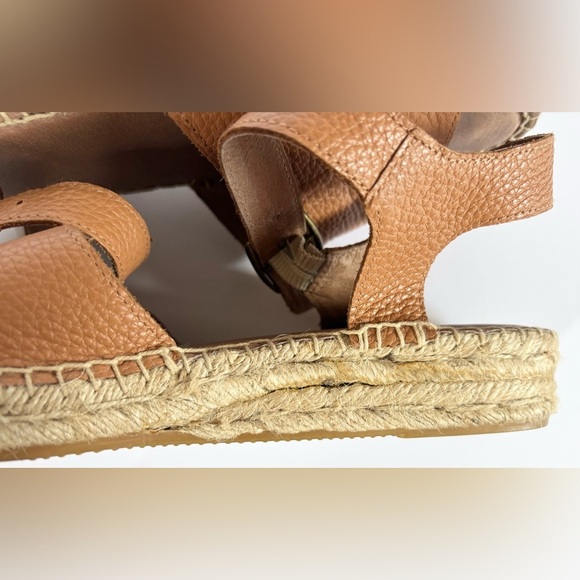 Soludos Eden Tan Leather Espadrille Sandals in Camel - Picture 11 of 13